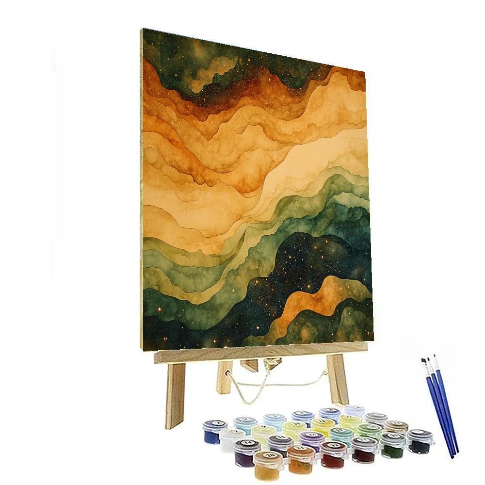 Nandalal Bose Inspired Monsoon Raga Nebula Paint by numbers art