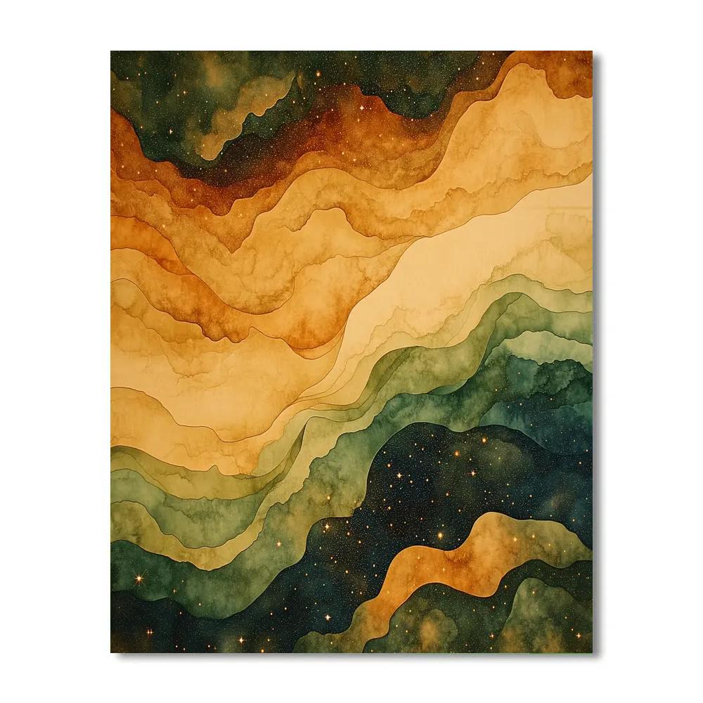 Nandalal Bose Inspired Monsoon Raga Nebula Paint by numbers art