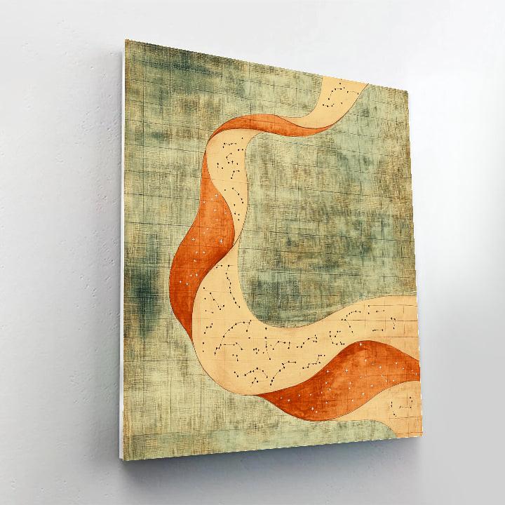 Nandalal Bose Inspired River Of Time Constellation Weave painting number kit