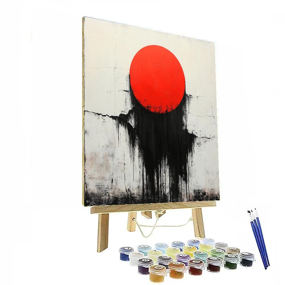 Banksy Inspired Carbon Eclipse Number painting