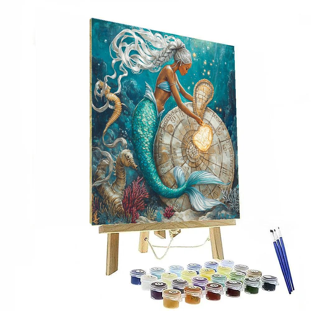 Sundial Reef Mermaid Cartographer Paint by numbers kits