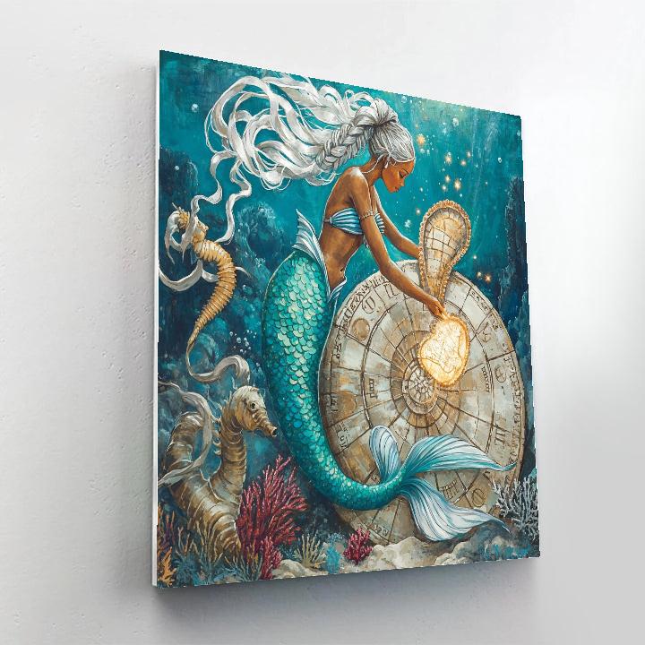 Sundial Reef Mermaid Cartographer Paint by numbers kits