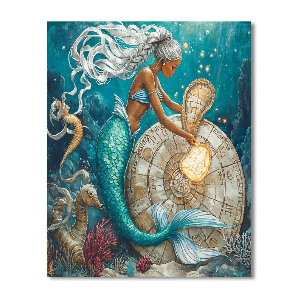 Sundial Reef Mermaid Cartographer Paint by numbers kits