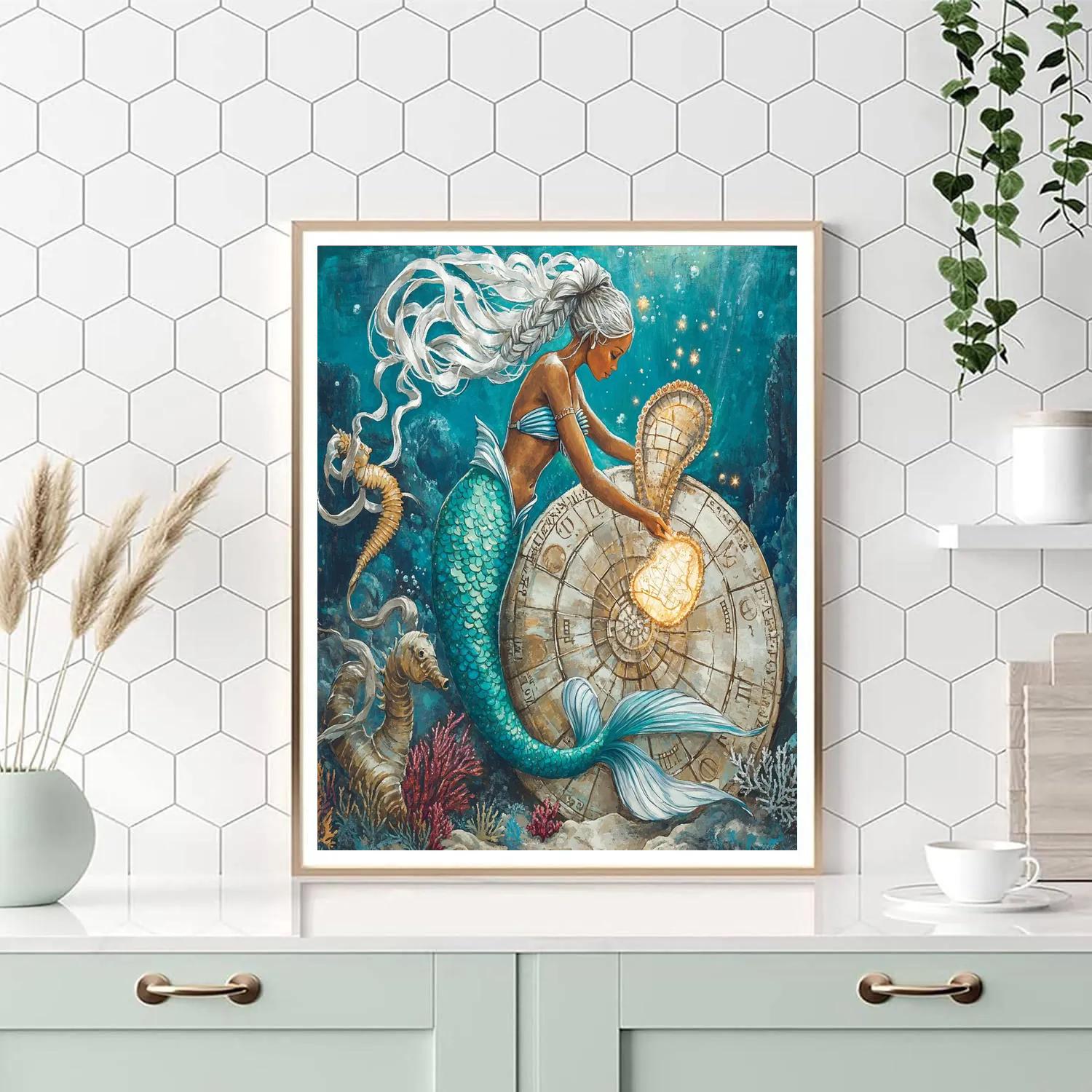 Sundial Reef Mermaid Cartographer Paint by numbers kits