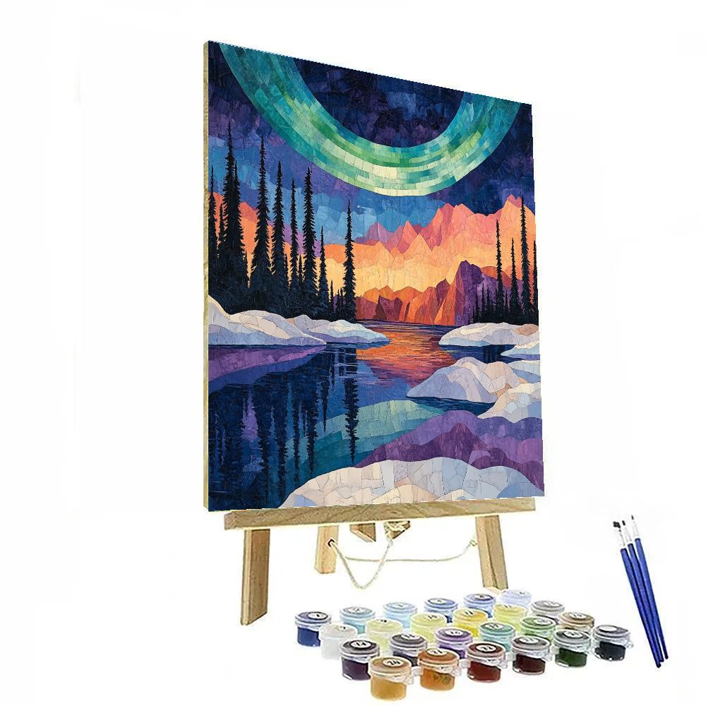 A.Y. Jackson Inspired Boreal Auroral Thaw paint by number