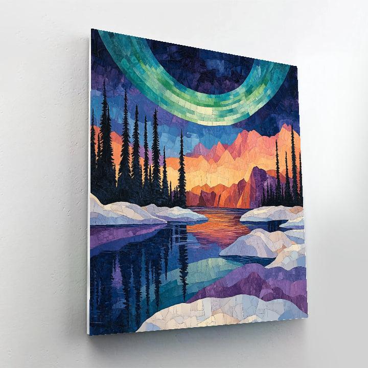 A.Y. Jackson Inspired Boreal Auroral Thaw paint by number