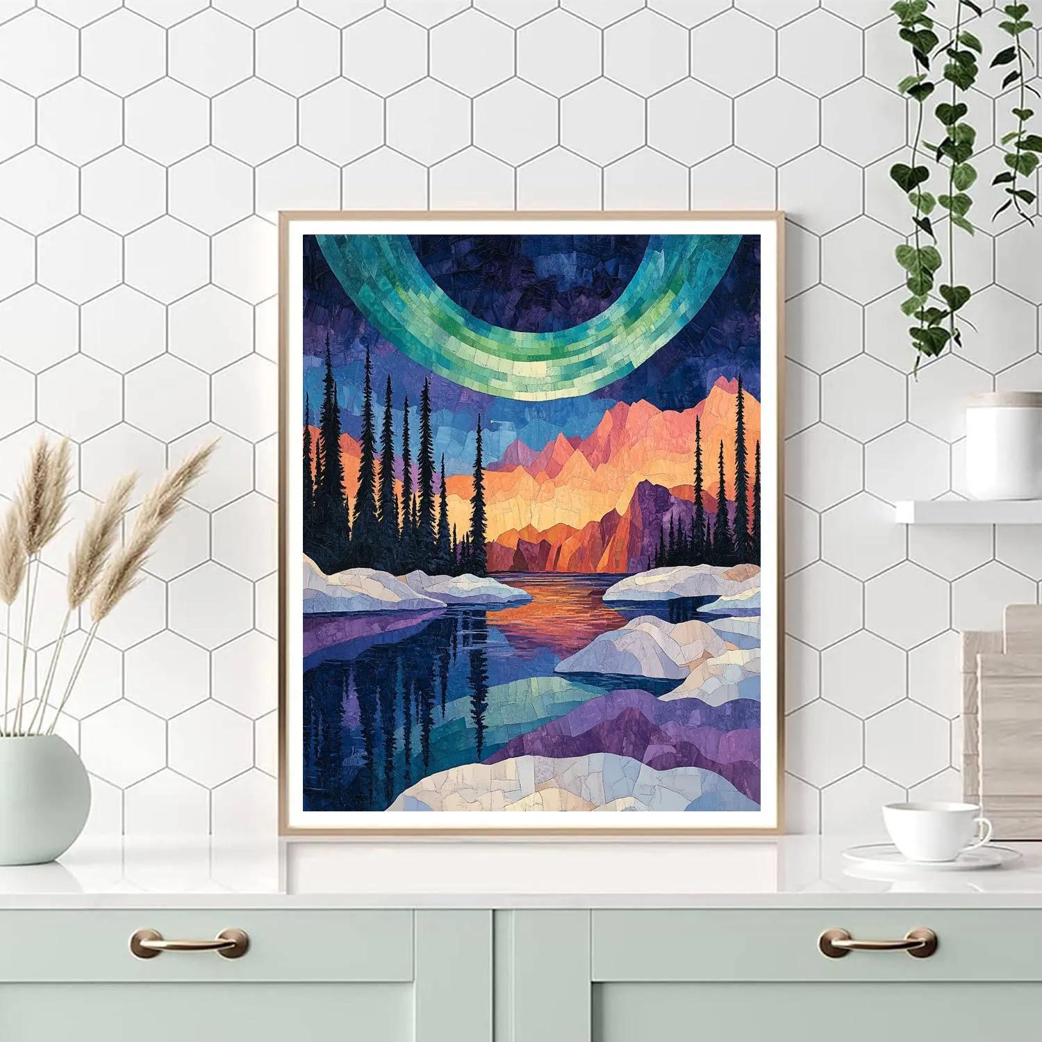 A.Y. Jackson Inspired Boreal Auroral Thaw paint by number