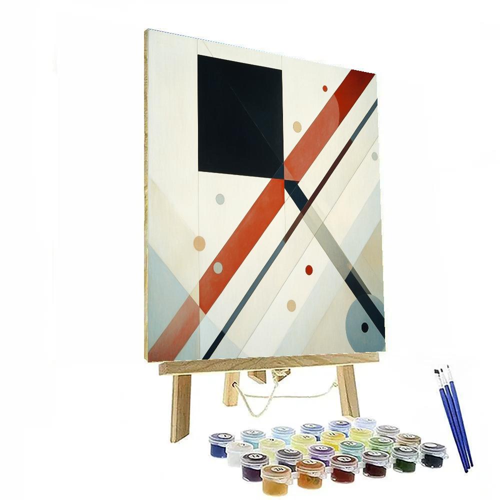 Kazimir Malevich Inspired Pulsar Grid Silence paint by number