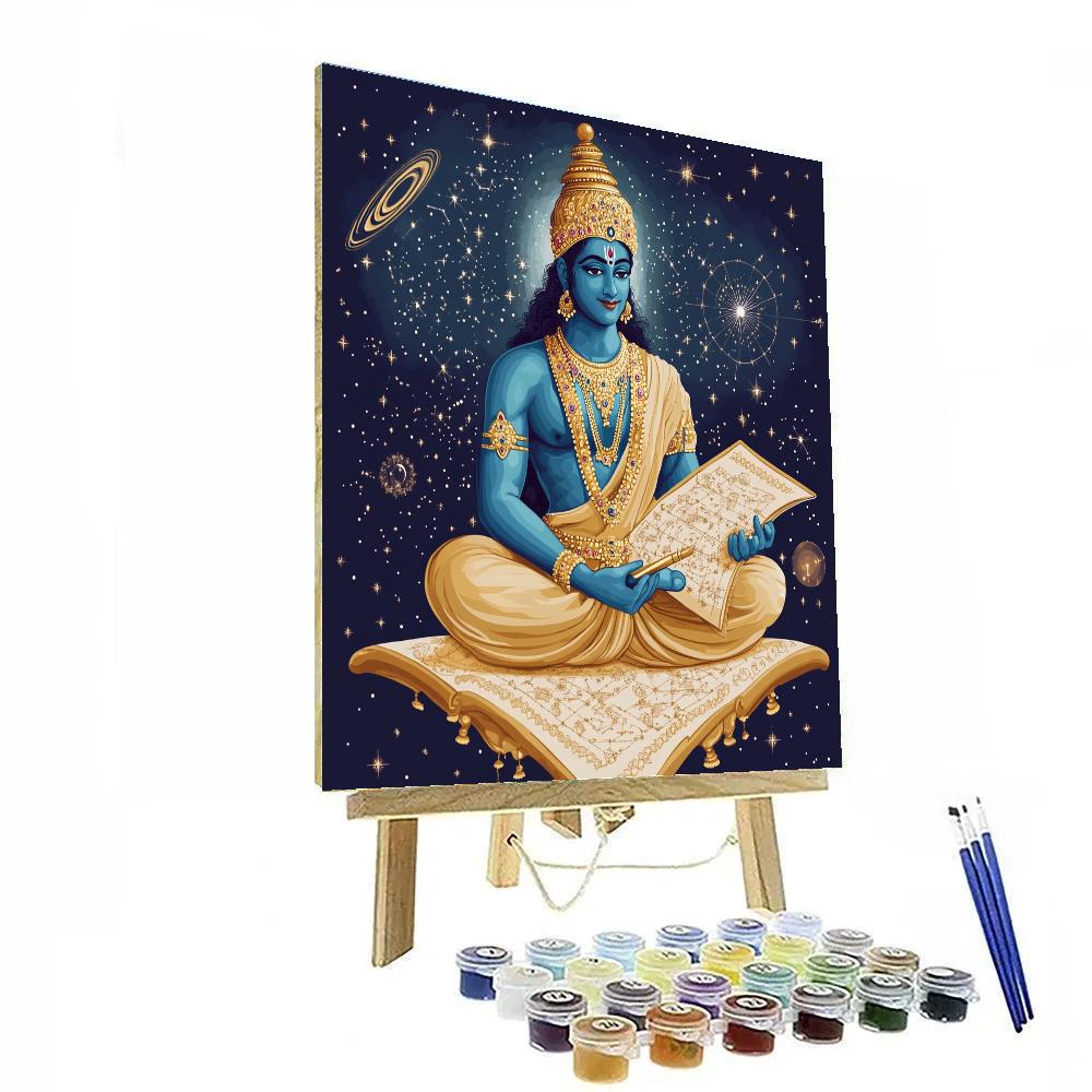 Vishnu As The Cosmic Cartographer Numbered painting kits
