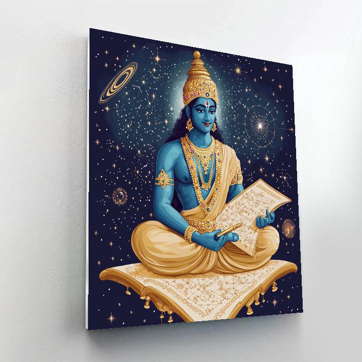 Vishnu As The Cosmic Cartographer Numbered painting kits