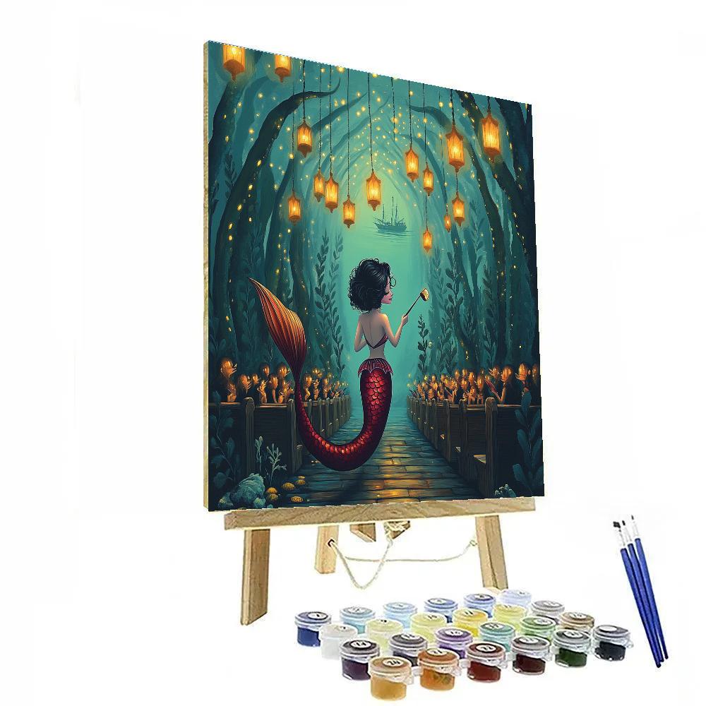 Lantern Kelp Festival With Mermaid Choir Painting by numbers kit