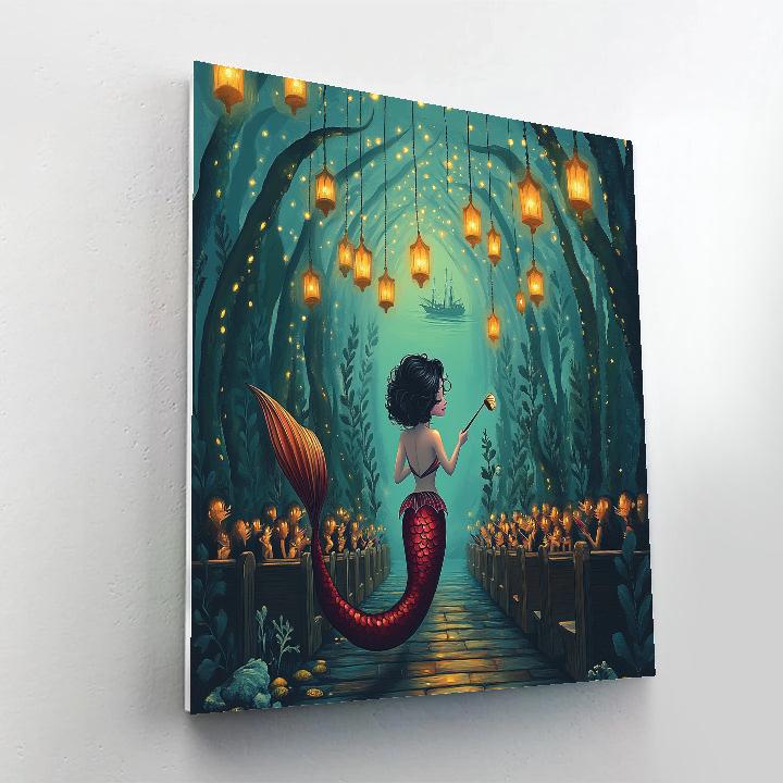 Lantern Kelp Festival With Mermaid Choir Painting by numbers kit