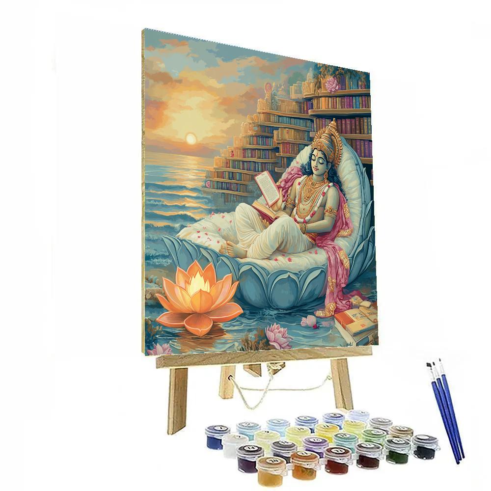 Ananta Shesha Library Of Dawn paint by color