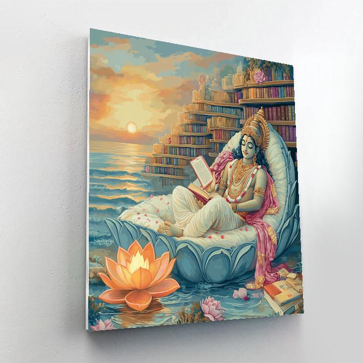 Ananta Shesha Library Of Dawn paint by color