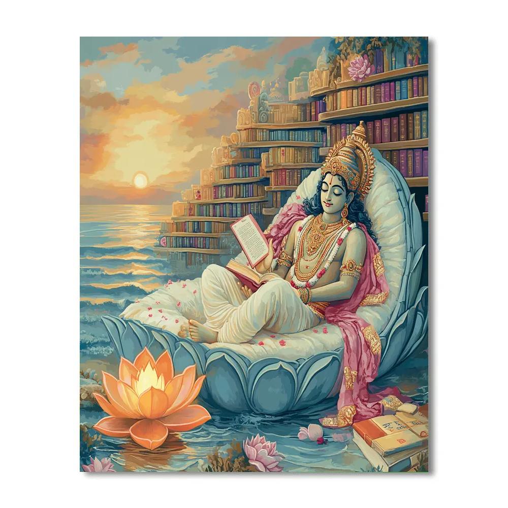 Ananta Shesha Library Of Dawn paint by color
