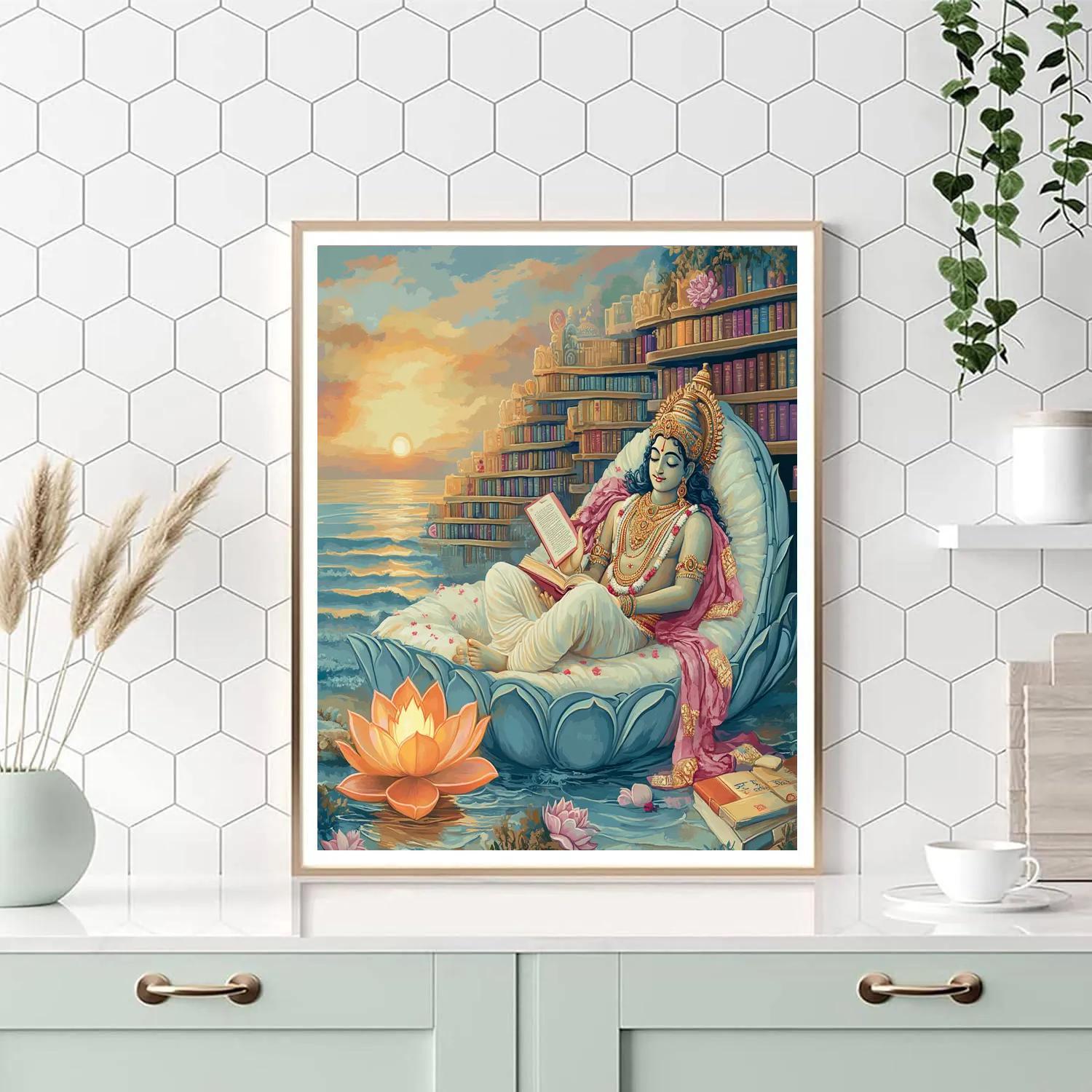 Ananta Shesha Library Of Dawn paint by color