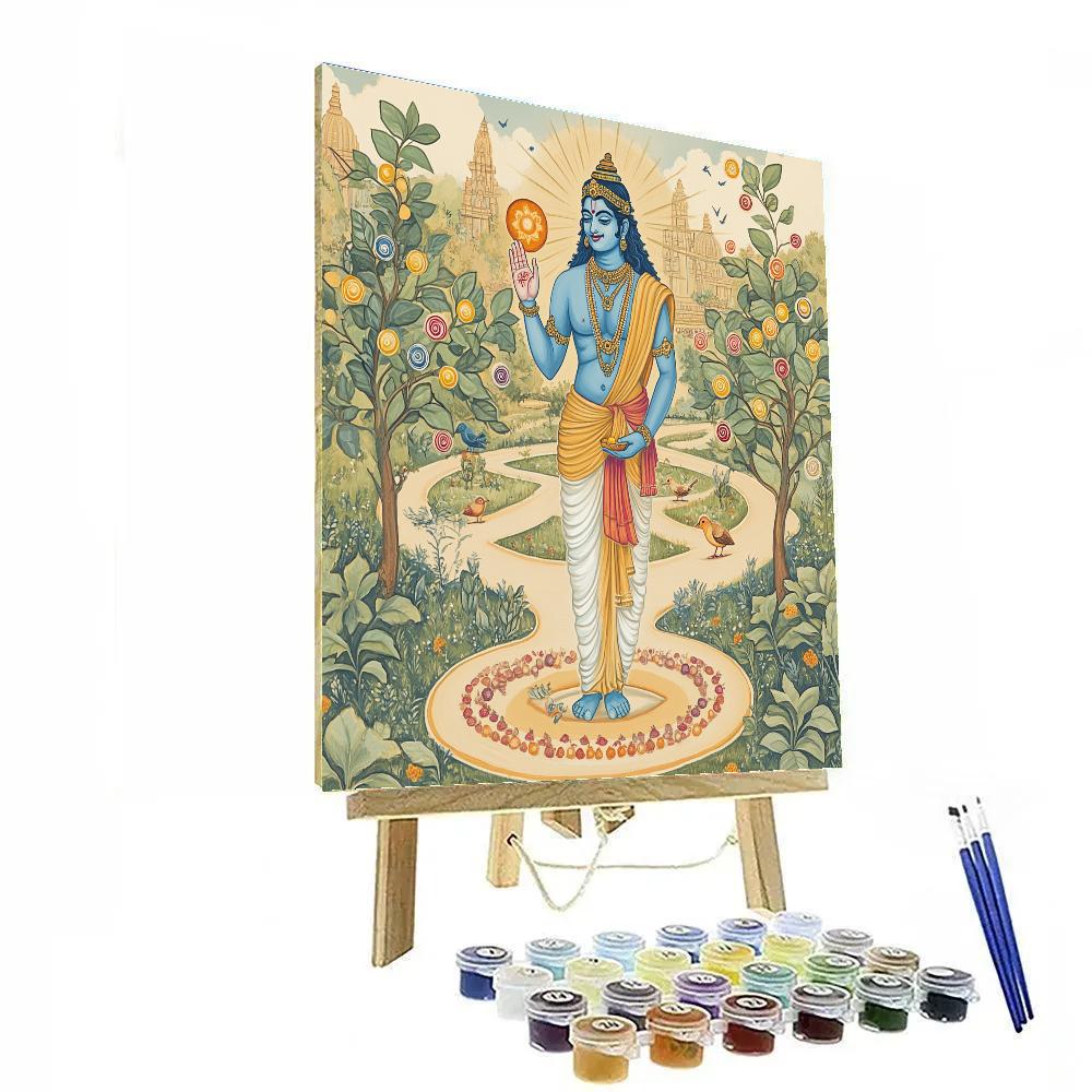 Sudarsana Chakra Orchard paint by numbers
