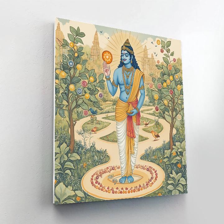 Sudarsana Chakra Orchard paint by numbers