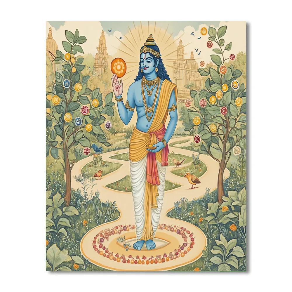 Sudarsana Chakra Orchard paint by numbers