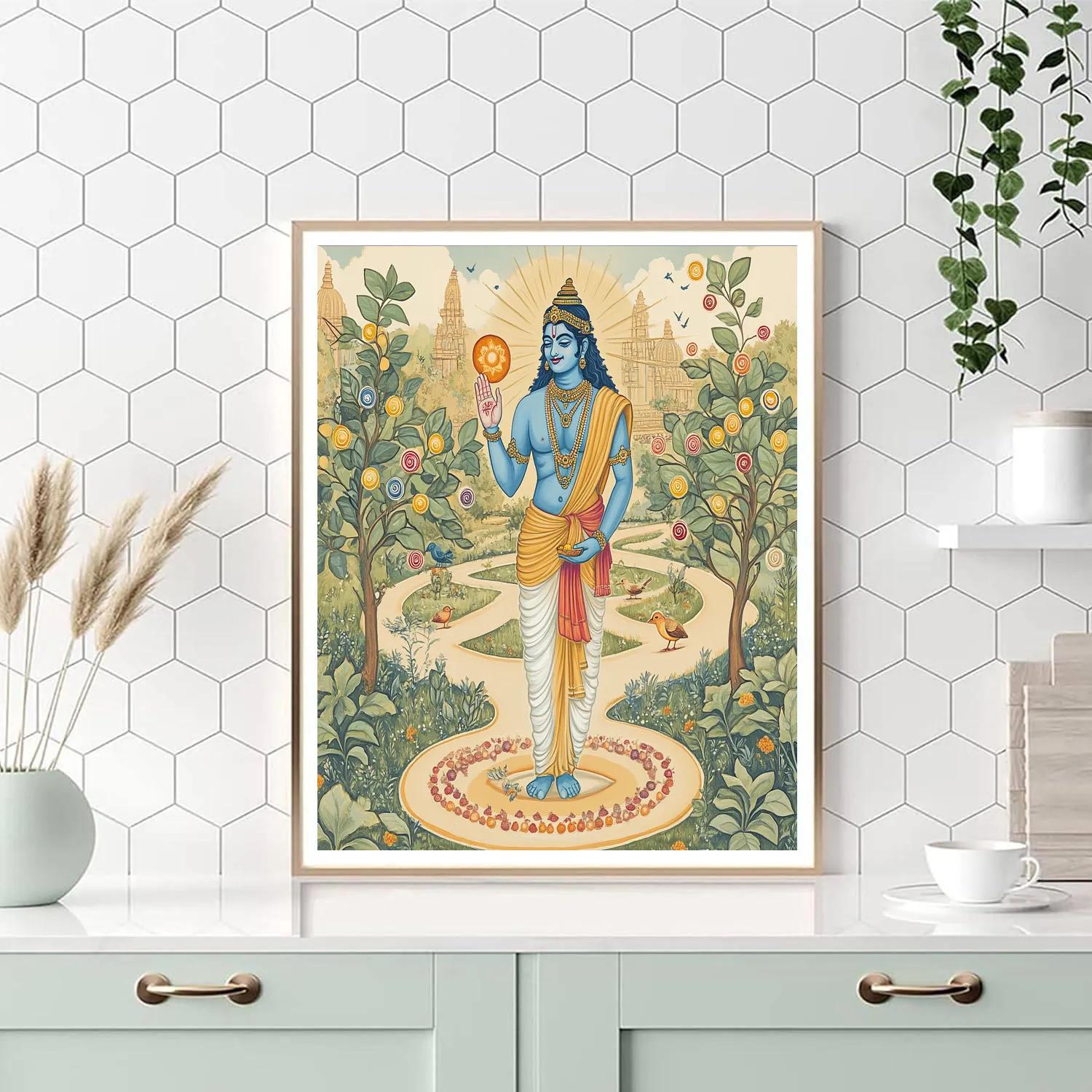 Sudarsana Chakra Orchard paint by numbers
