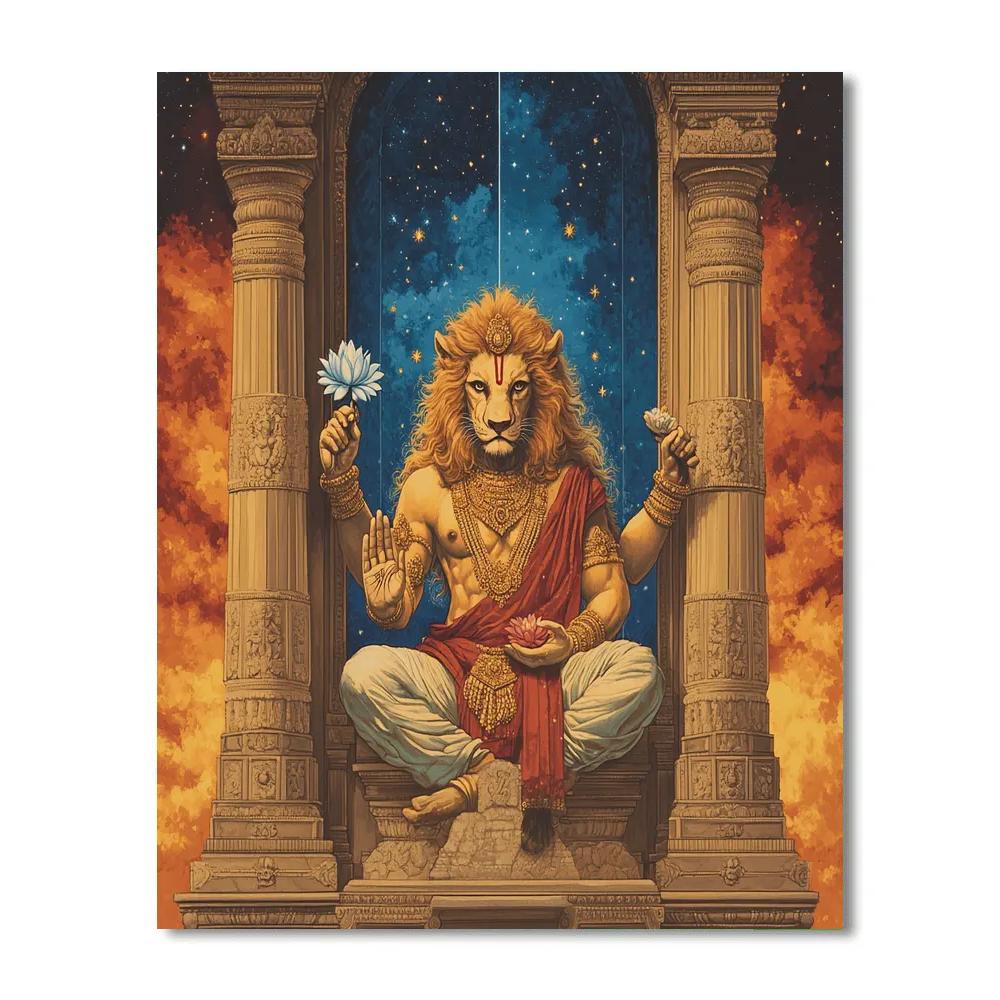 Narasimha At The Threshold Of Twilight Painting by numbers kit