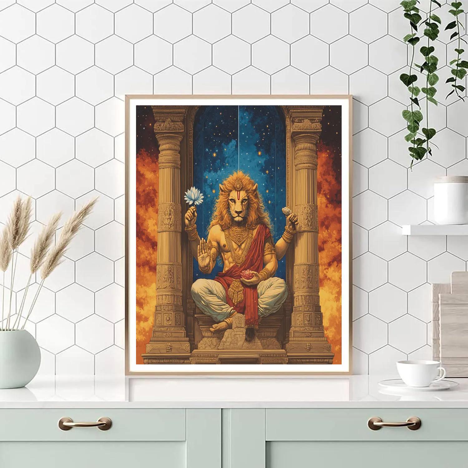 Narasimha At The Threshold Of Twilight Painting by numbers kit