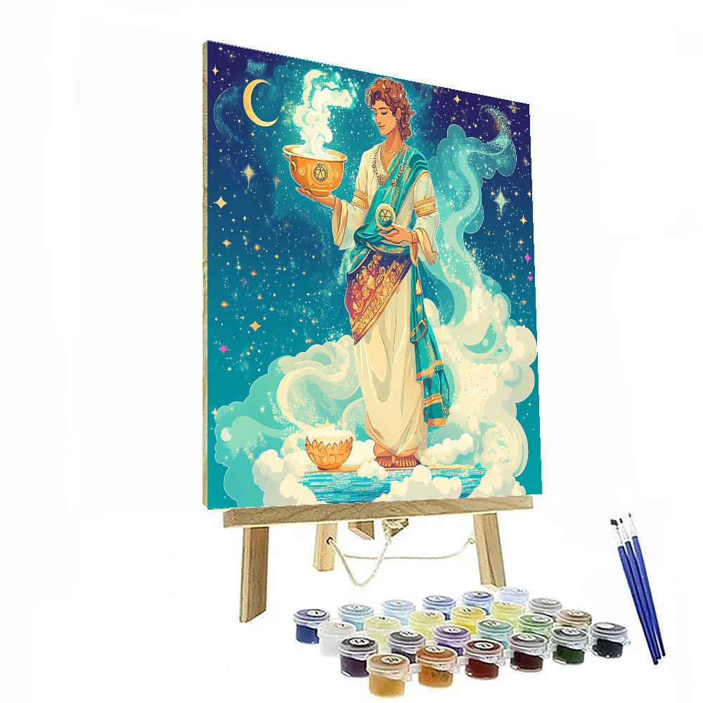 Dhanvantari Offering The Nebula Elixir painting number kit