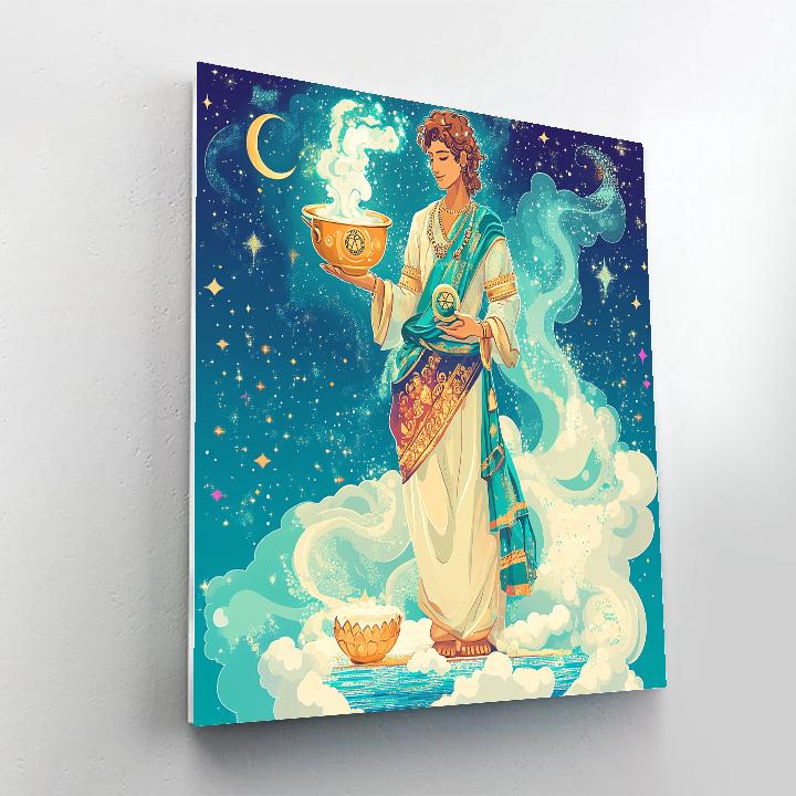 Dhanvantari Offering The Nebula Elixir painting number kit