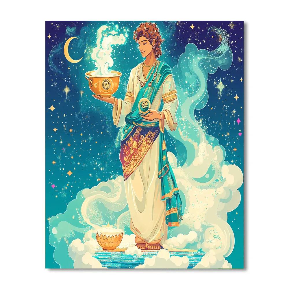 Dhanvantari Offering The Nebula Elixir painting number kit