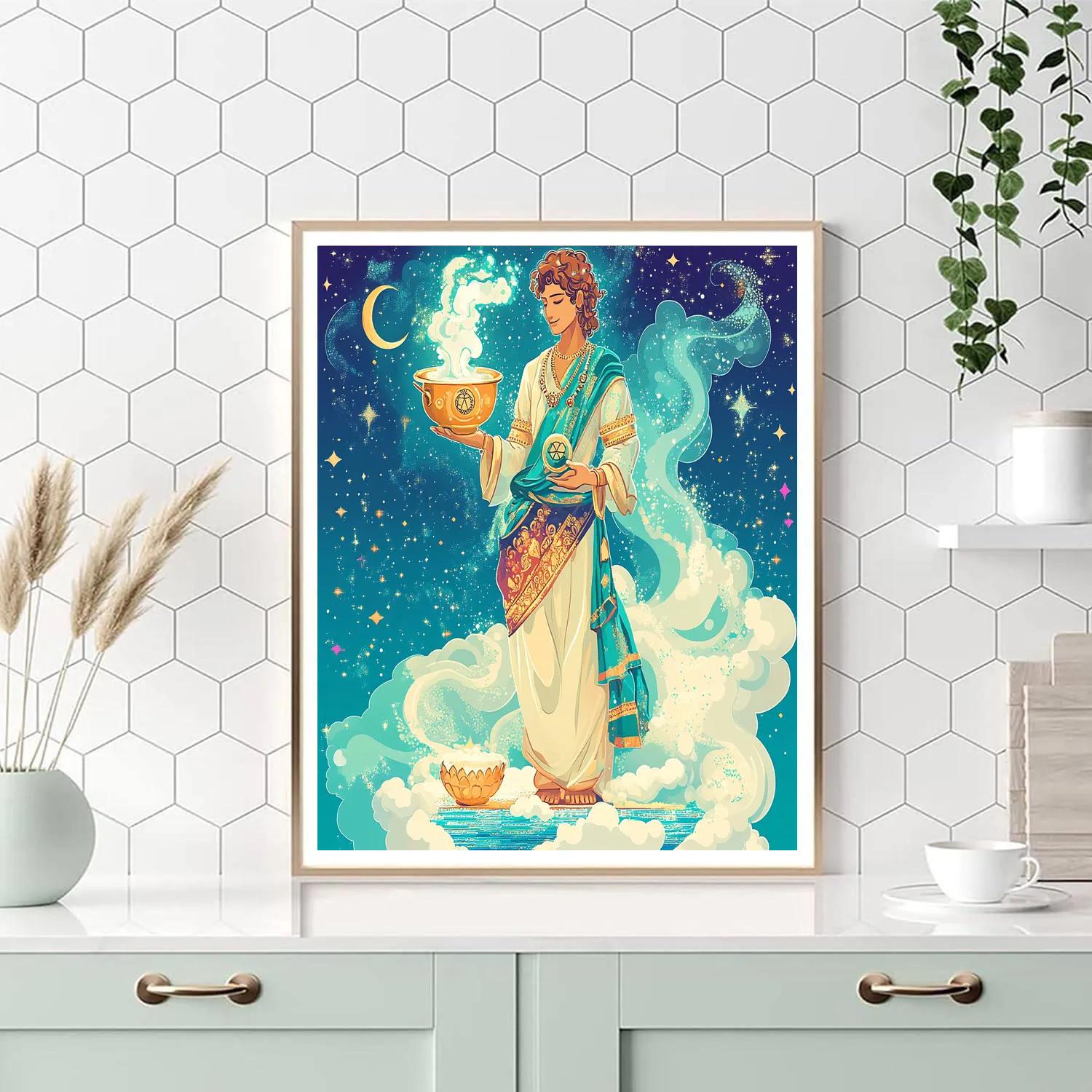 Dhanvantari Offering The Nebula Elixir painting number kit