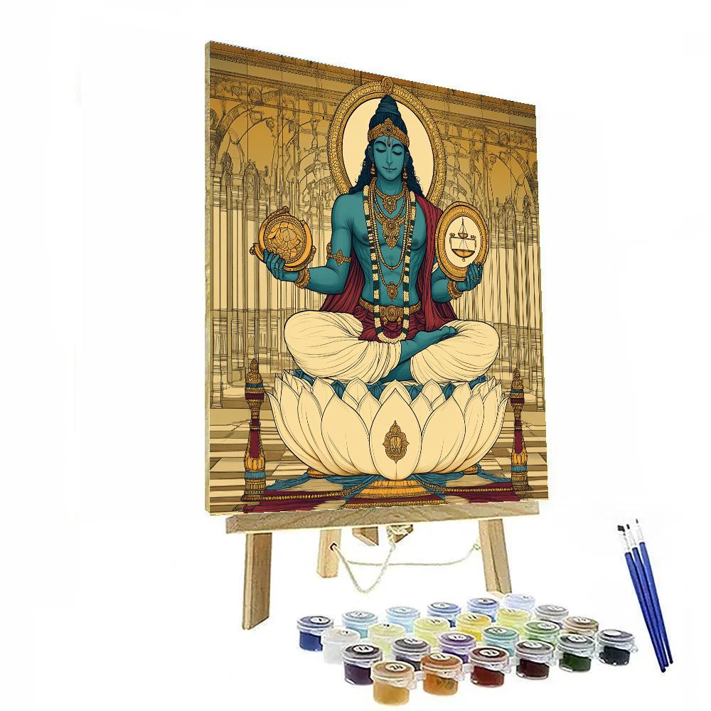 Vishnu Holding The Mirror Of Dharma Paint by numbers art