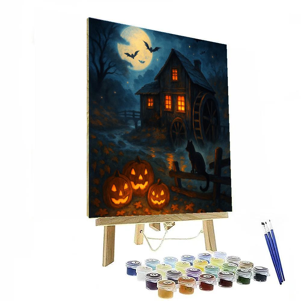 Lanterns Along The Cider Mill Hollow Numbered painting kits