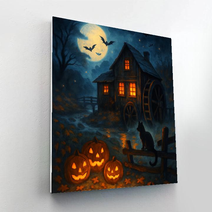 Lanterns Along The Cider Mill Hollow Numbered painting kits