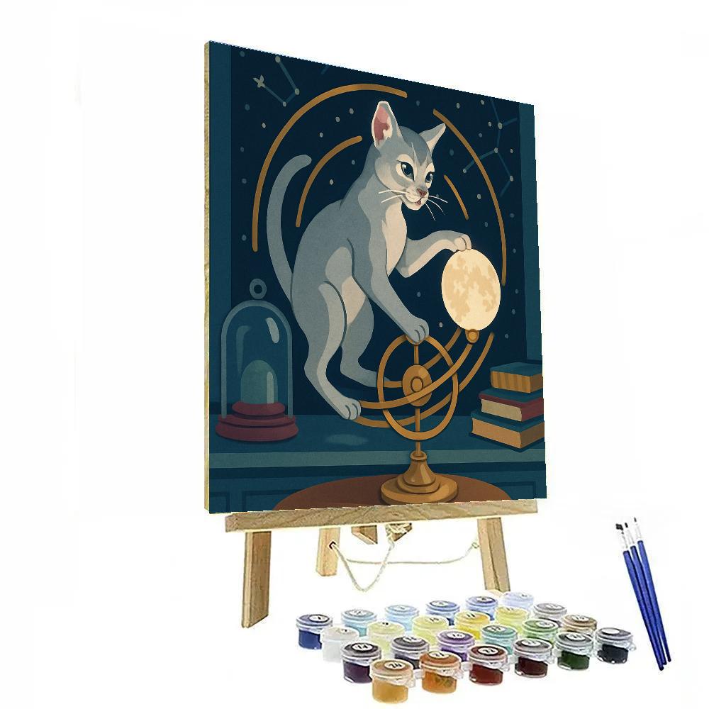 Clockwork Orrery Cat Expedition Painting by numbers kit