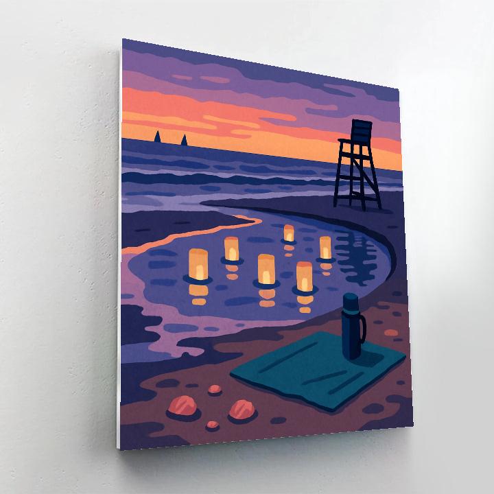 Lantern Tide Beach Afterglow painting number kit