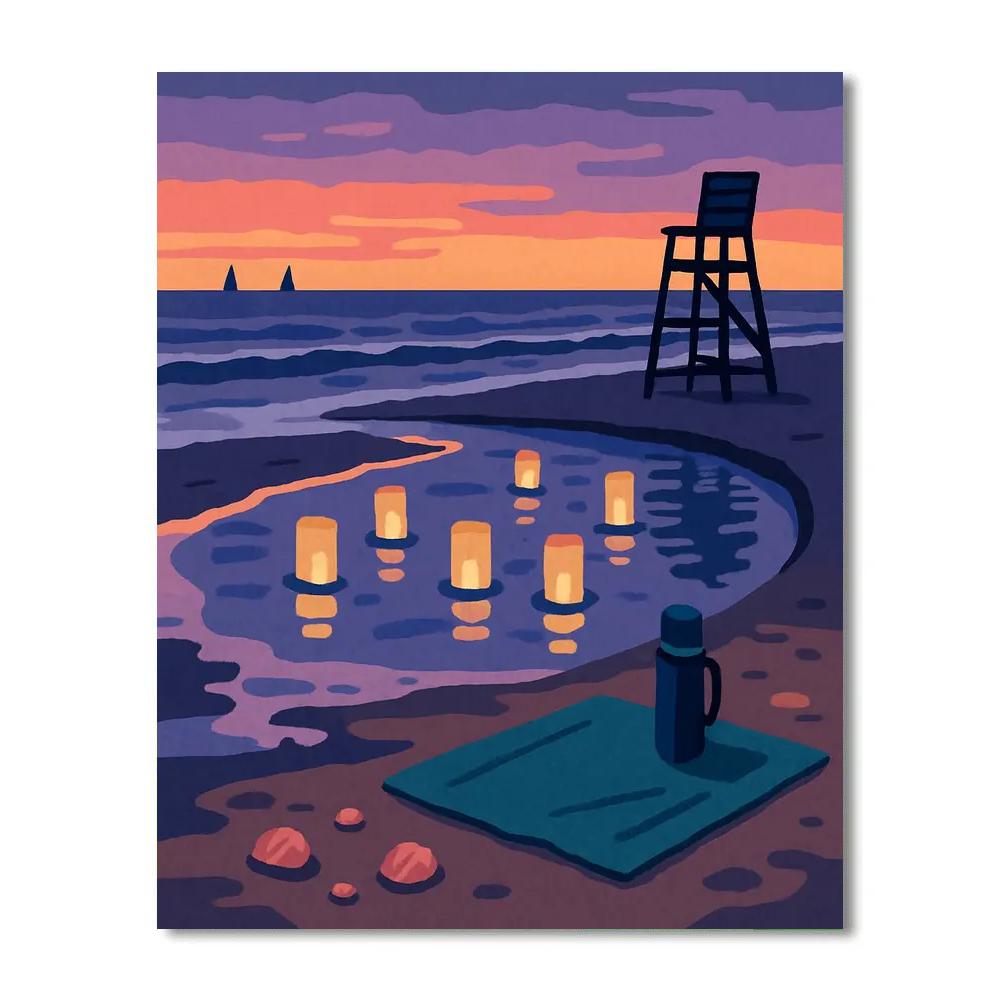 Lantern Tide Beach Afterglow painting number kit