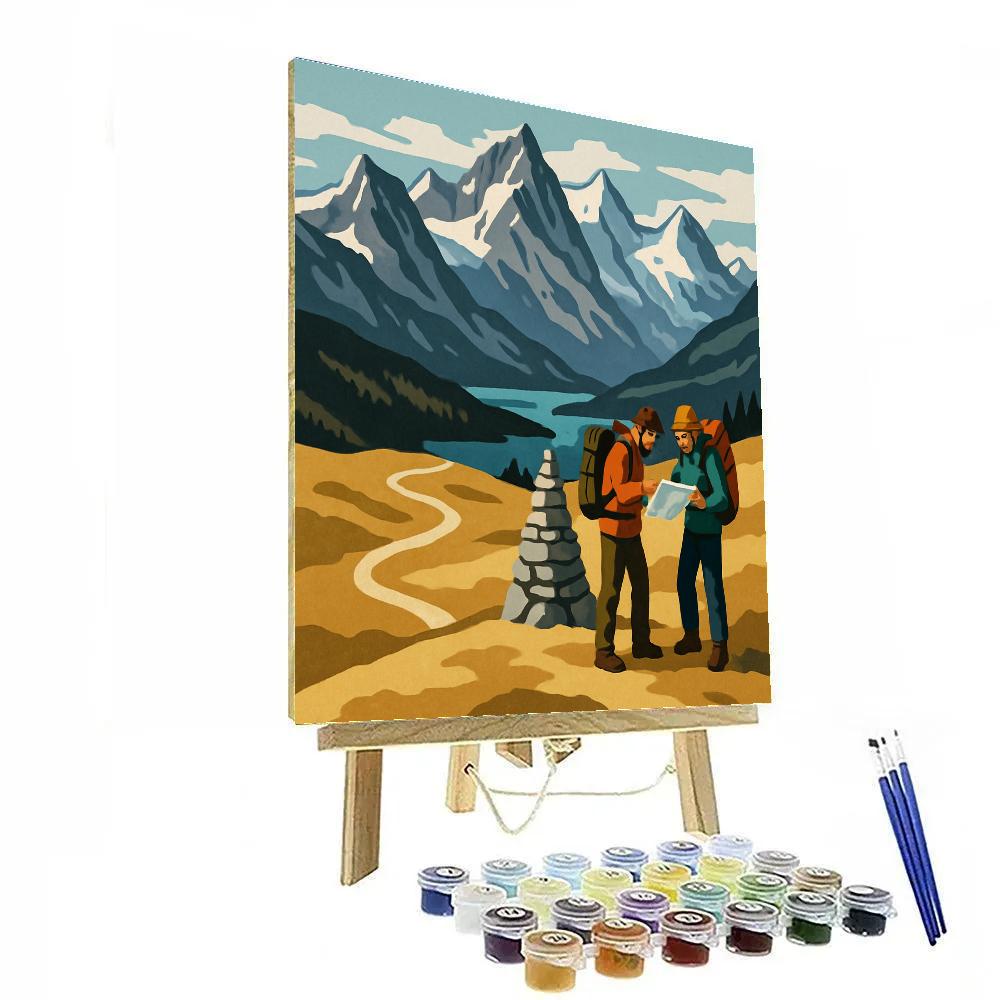 Cartographers Overlook With Mountain Horizon Number painting