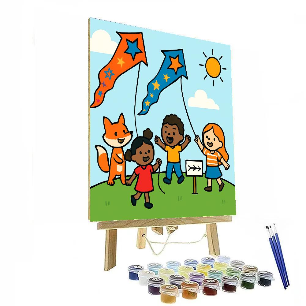 Comet Tail Kite Festival In Cloud Valley Paint by numbers art