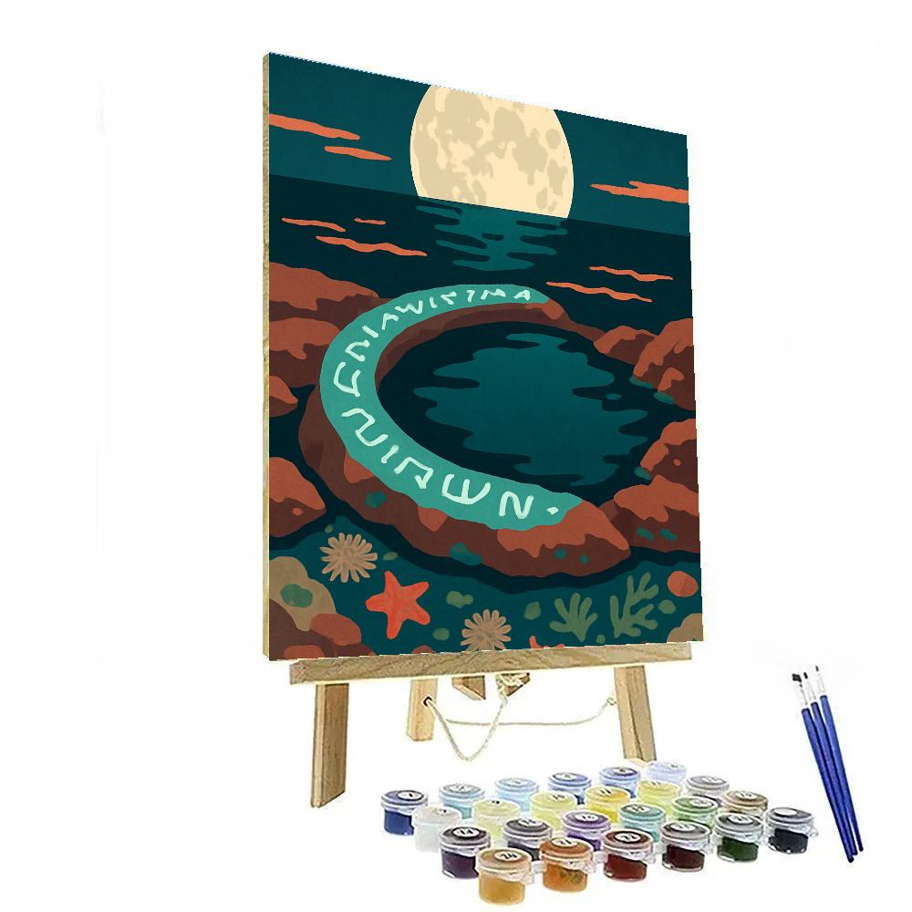 Tide Garden Under The Rising Moon Paint by numbers art