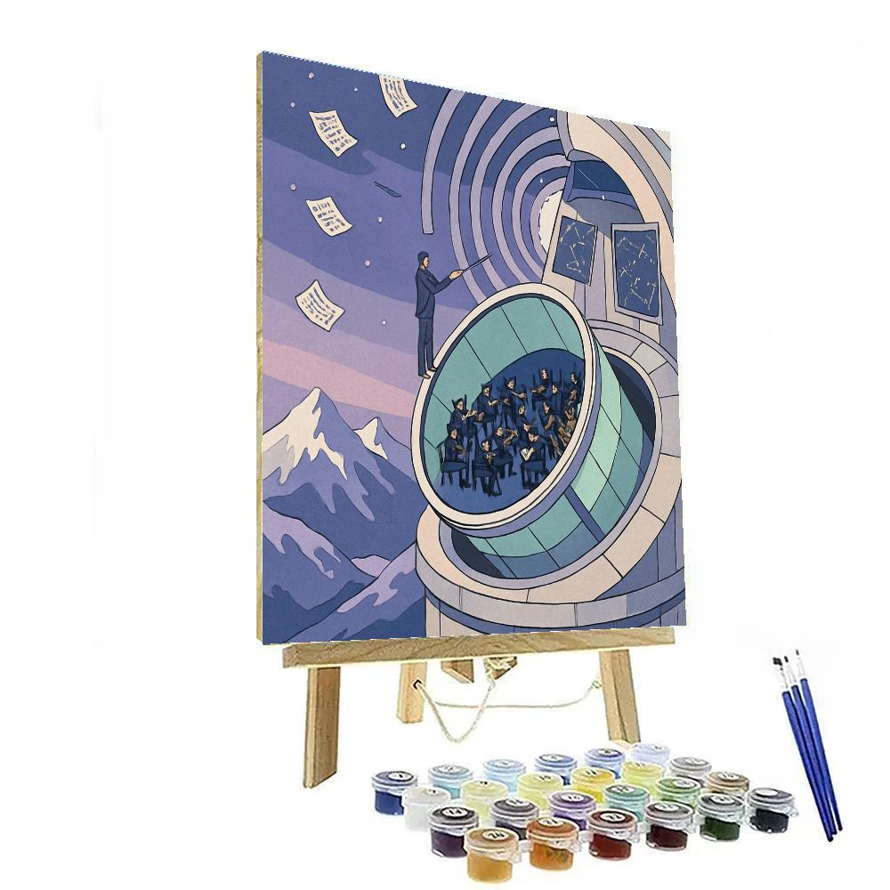 Symphony Observatory With Music Inside painting number kit