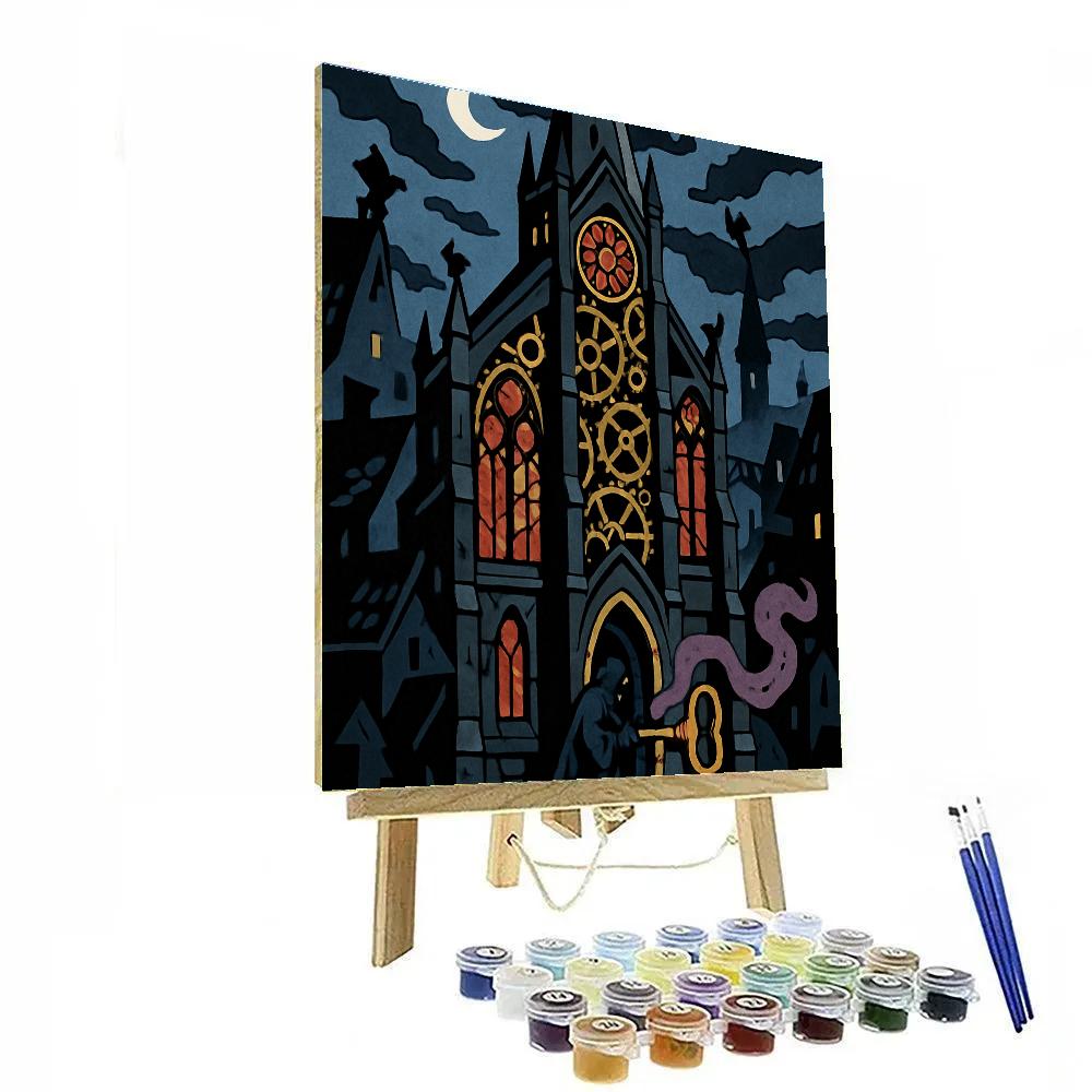 Cathedral Clockwork Gothic Reverie Paint by numbers art