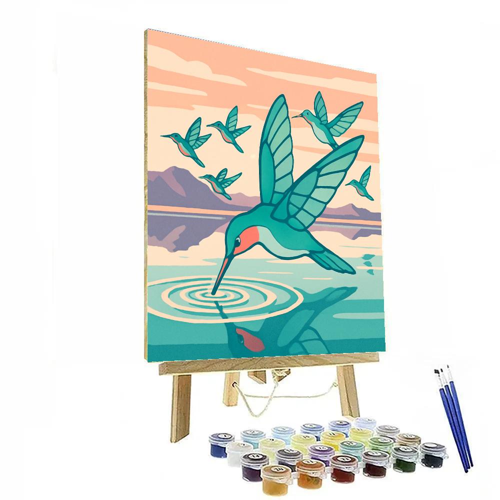 Glasswing Birds Over The Salt Flats Painting by numbers kit