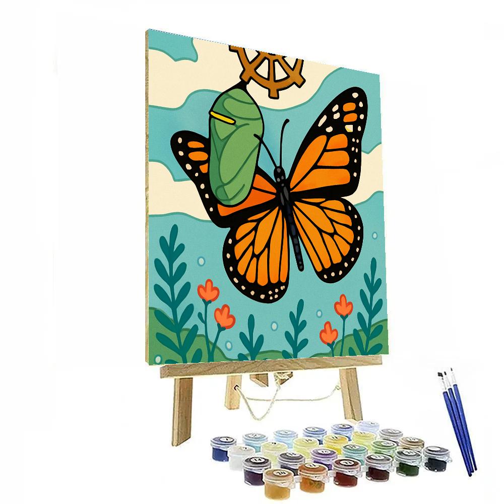 Clockwork Chrysalis Butterfly Garden paint by color