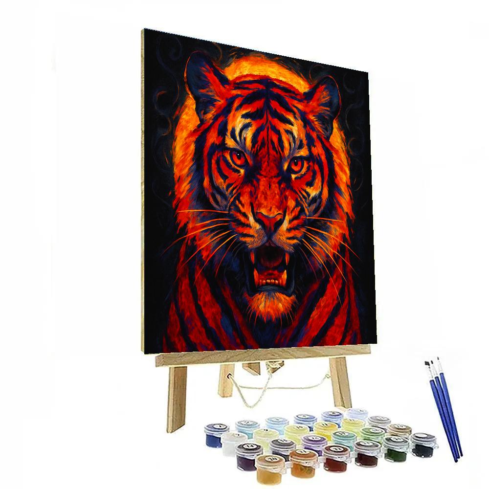 Ember Crown Tiger paint by number