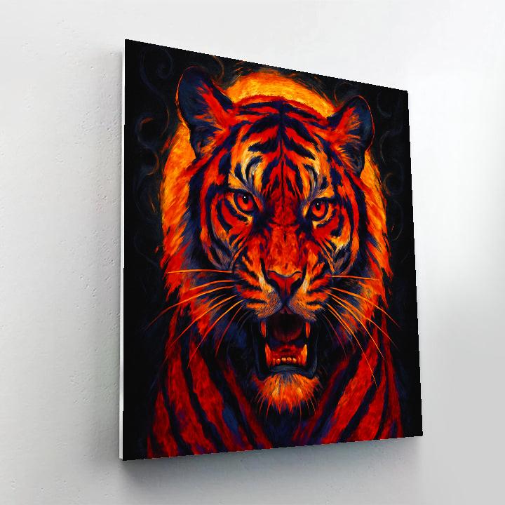 Ember Crown Tiger paint by number