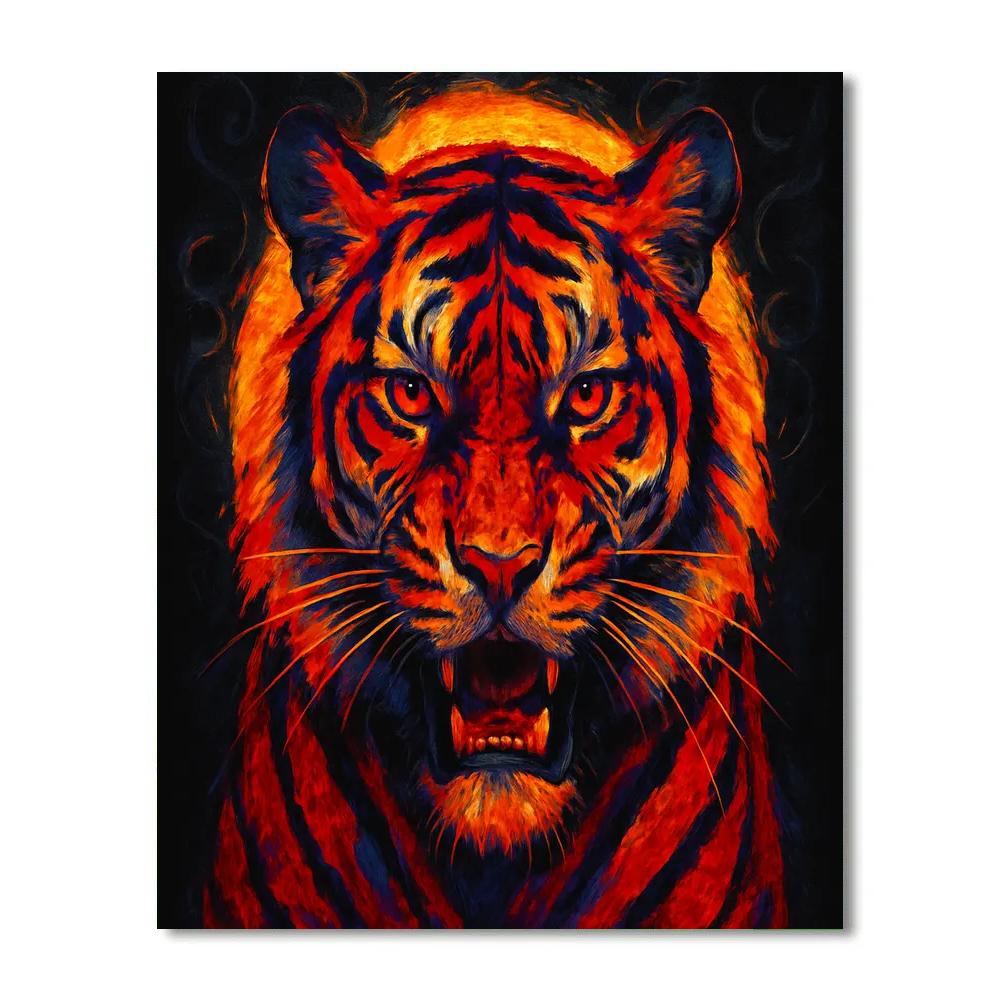 Ember Crown Tiger paint by number