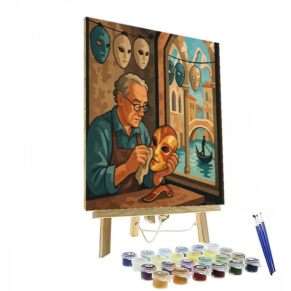 Maskmaker Workshop In Venice Light DIY paint by numbers