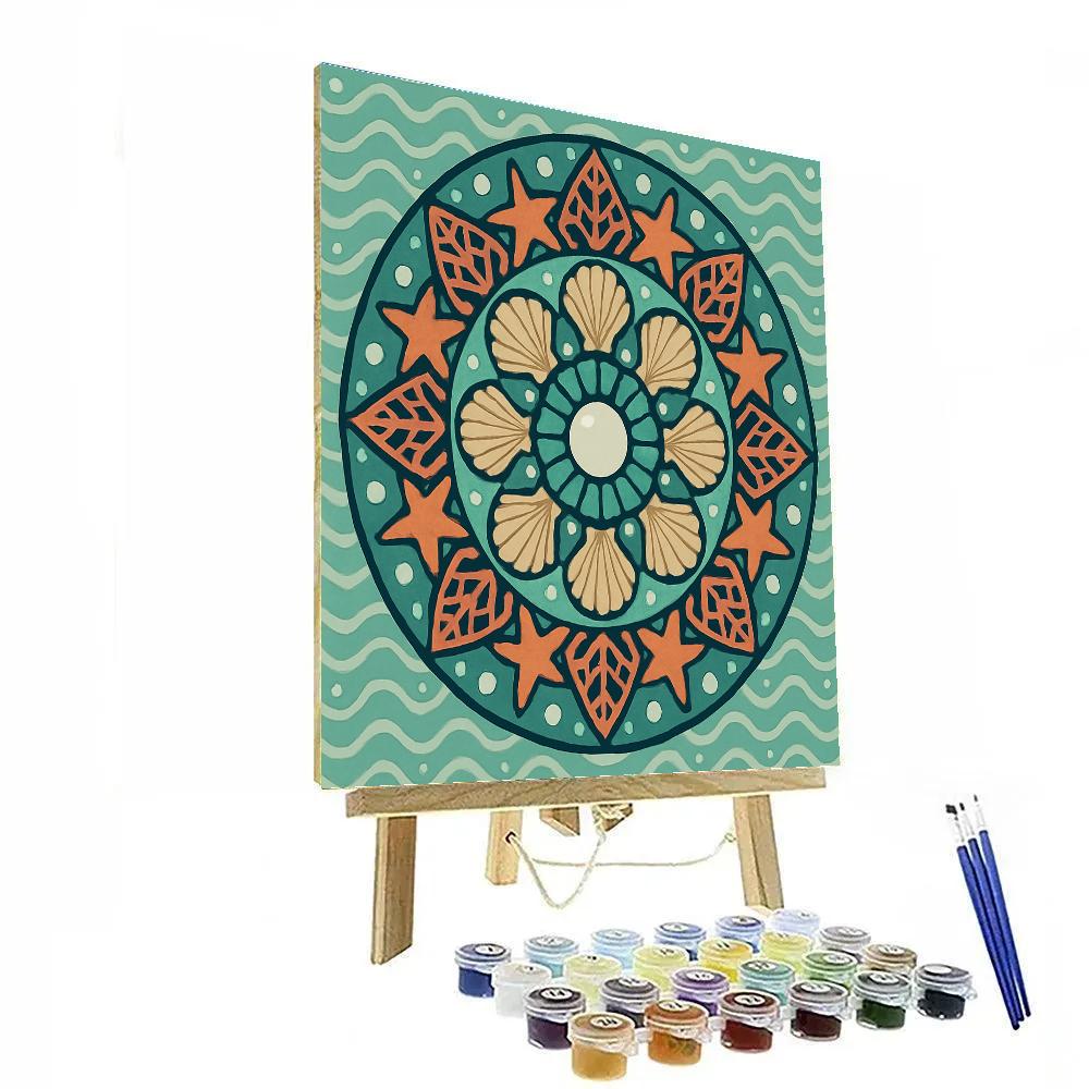 Tidepool Cartography Mandala Paint by numbers art