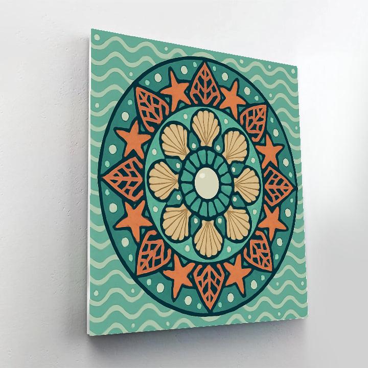 Tidepool Cartography Mandala Paint by numbers art
