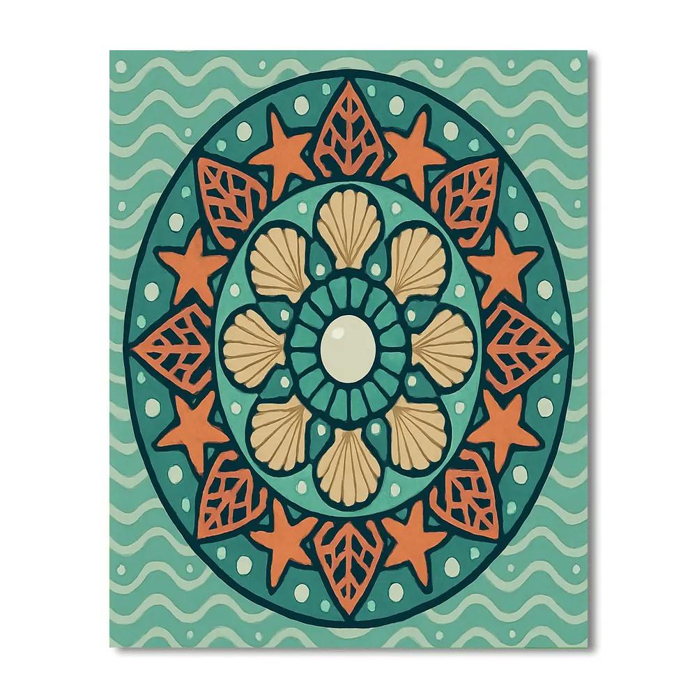 Tidepool Cartography Mandala Paint by numbers art